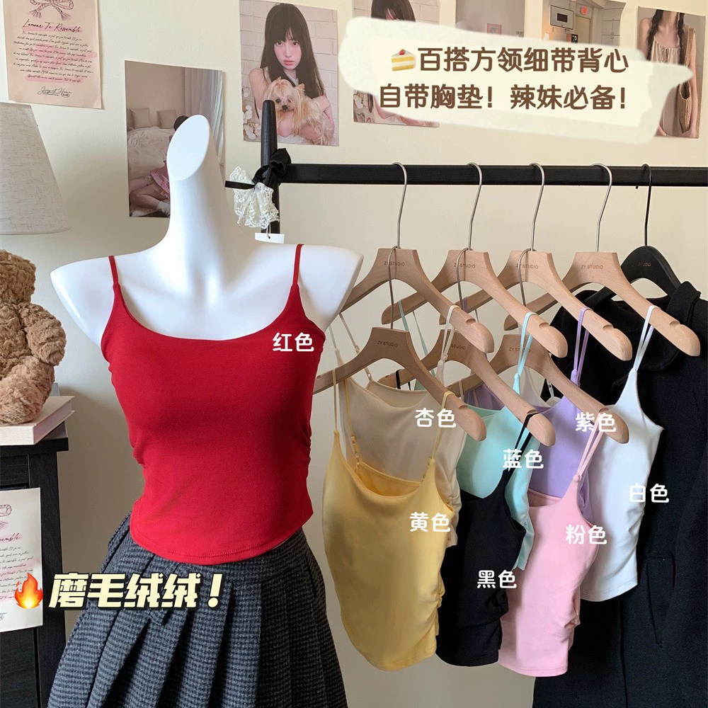 Взрывной сплошной цвет человеческого хлопка, шлифовальный кожаный жилет с подтяжкой