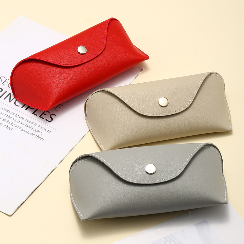 厂家批发 时尚简约皮盒软包黑色新款U型太阳镜眼镜盒 可印LOGO