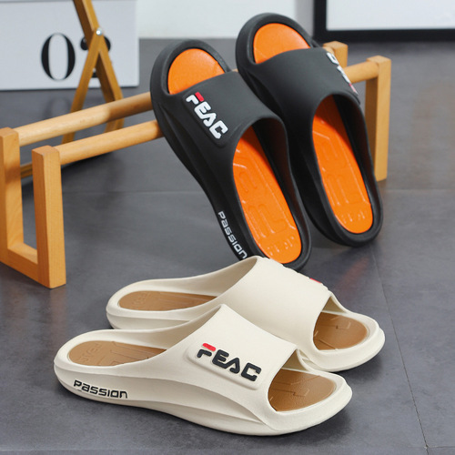  New Slippers for Men Summer Outerwear Anti-Slip Home Outdoor Couples Silent Trendy Household Sandals Slippers for Men