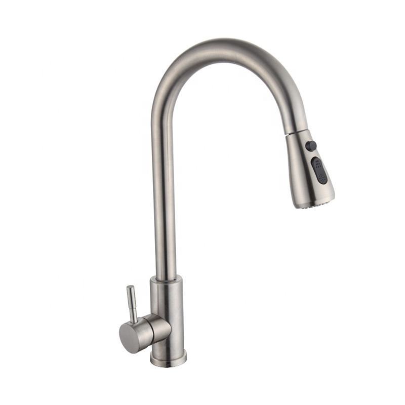 Pull-out grifo de la cocina a prueba de salpicaduras fregadero caliente y frío tazón universal piscina sobrealimentado telescópica fregadero 304 de acero inoxidable