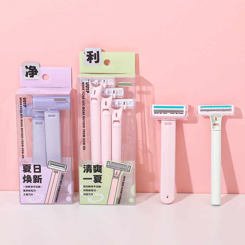 Safety Manual Razor for Women, Underarm and Private Area Hair Removal Razor, Beauty Salon Razor, Portable Razor