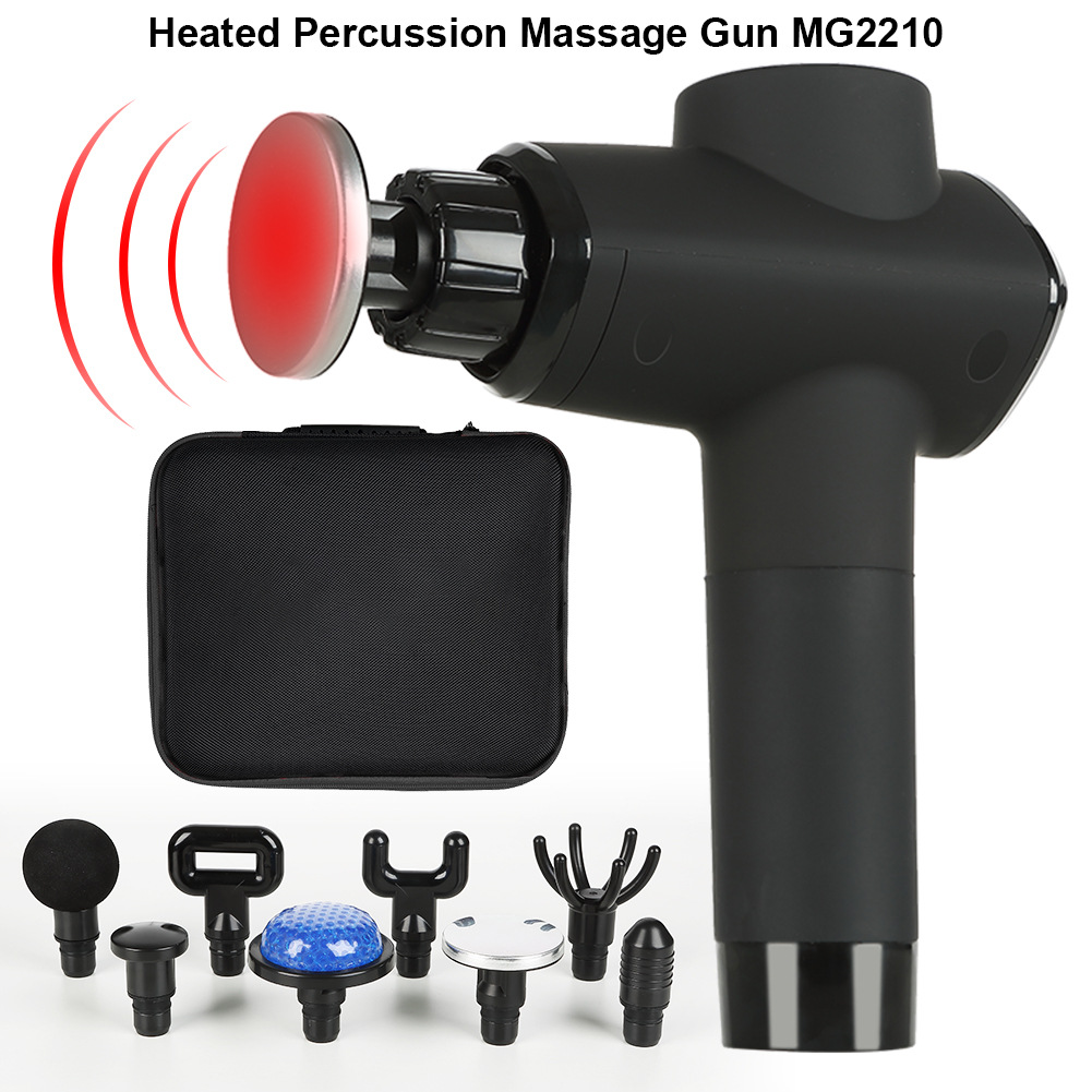 加热筋膜枪按摩头可调节式温控肌肉按摩器Heated Massage gun