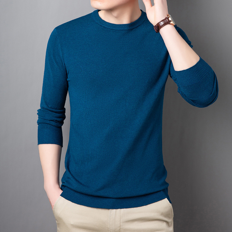 Counter Classic Cashmere Knitted Sweater Men's Autumn and Winter Young and Middle-aged Fashion Round Neck High-end All-match Trendy Sweater Base