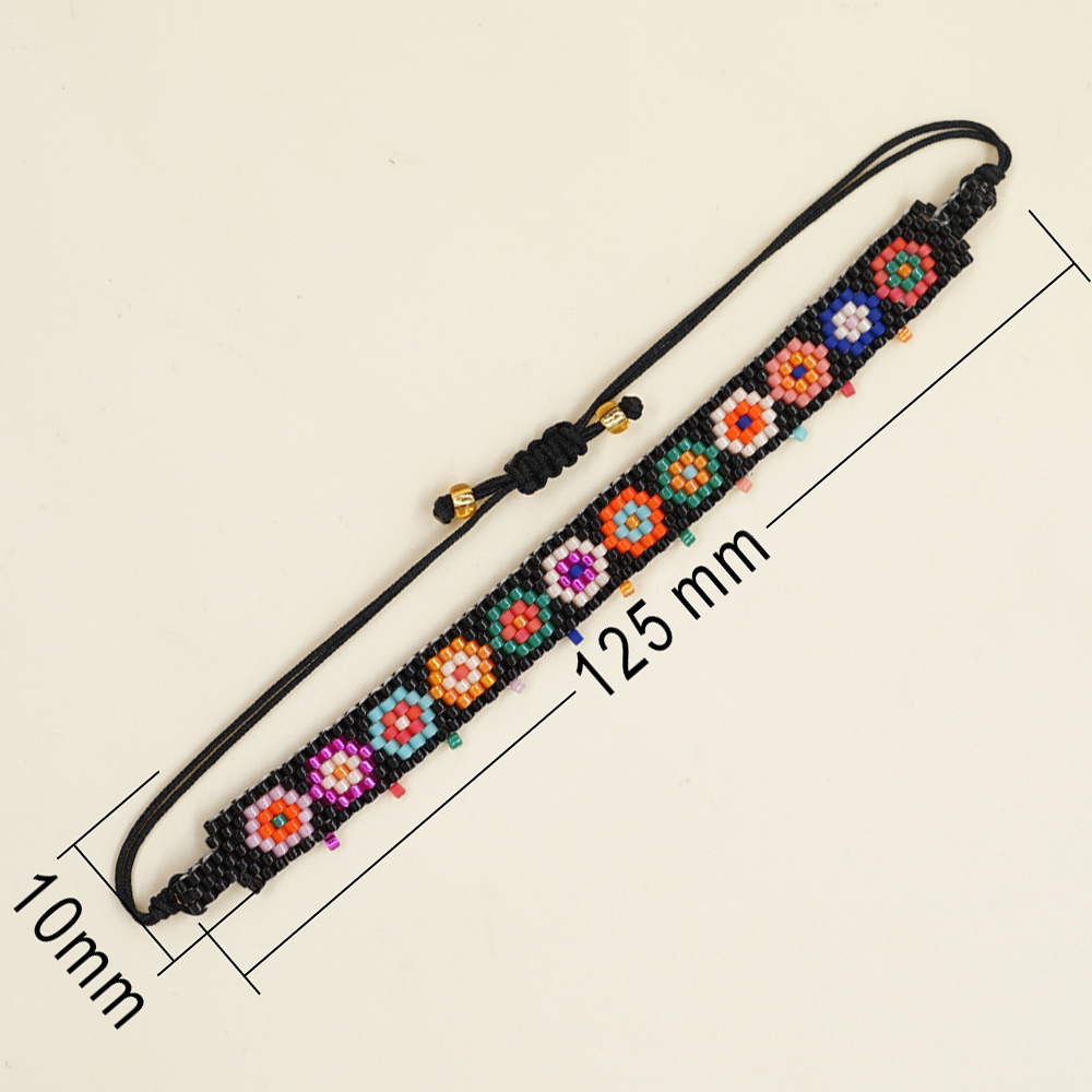 Estilo Étnico Flor Vidrio Con Cuentas Mujeres Pulsera 1 Pieza display picture 1