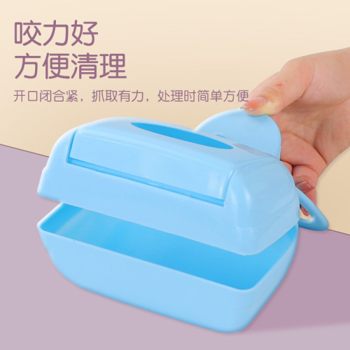 Dog Litter Box, Cat Pet, 2 Colors Plastic Random Sending, Poop Bag Holder, Clean Feces
