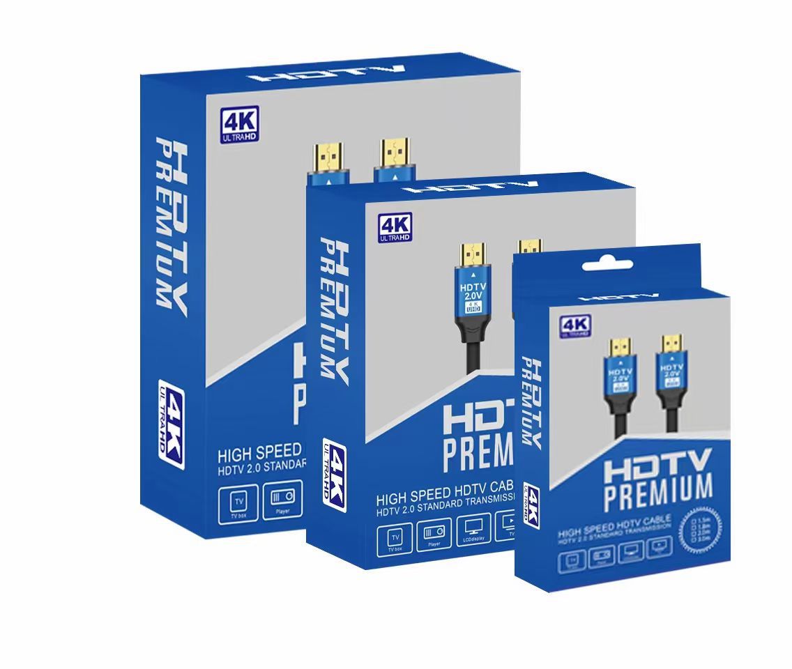 Cable HDMI 4K para Pantalla Versión 2.0 de PVC Chapado en Oro para TV y Proyector