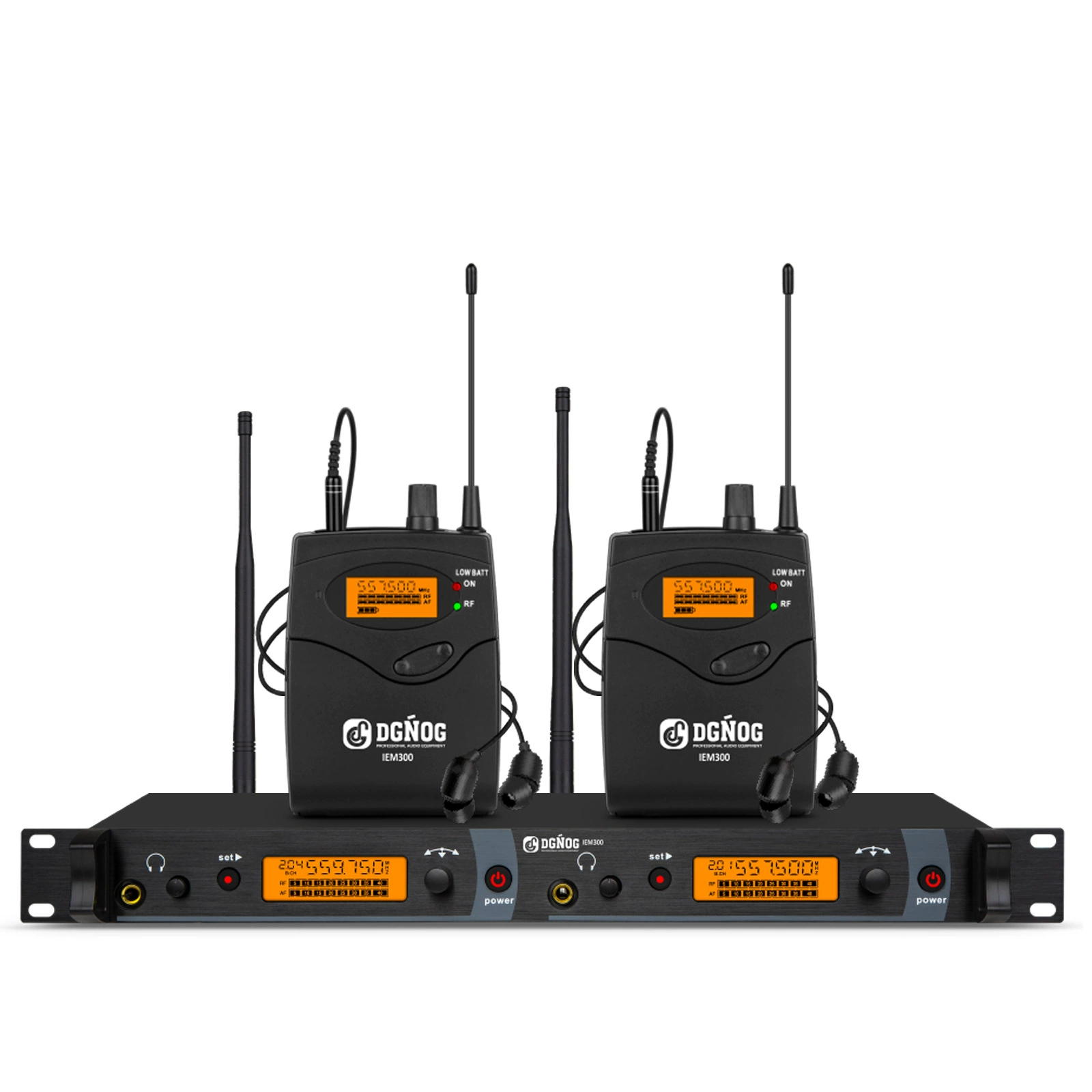 Мониторная система DGNOG IEM300, двухканальная беспроводная портативная приставка для сцены