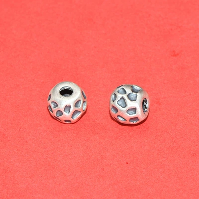 S99 Pure Silver Concave-Convex Spacer Beads with Six-Word Mantra, Loose Beads for DIY Handmade Beading, Stringing, and Barrel Bead Accessories (Zərgərlik ara hissələri) - no-1-8595mm-barrel-beads-weigh-about-069-grams-1-accessory