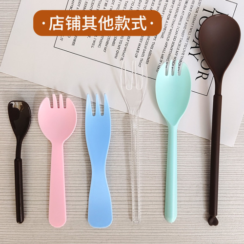 Disposable spoon wholesale transparent plastic spoon tableware independent packaging commercial pudding spoon ice cream dessert spoon