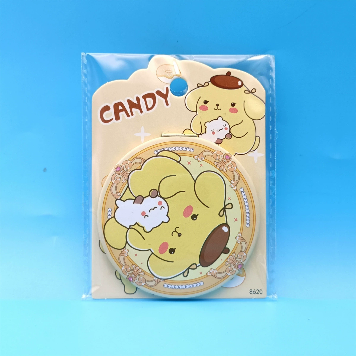 Sanrio, cute high quality handheld portable round mirror