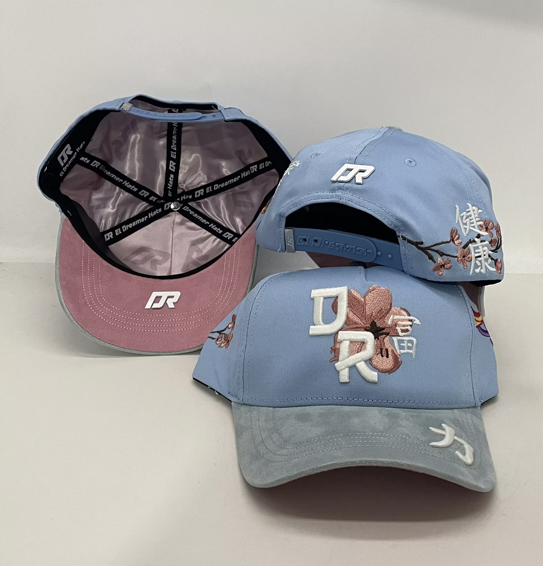 Nuevo Meike Duo Dandy bordado ajustable gorra de boca de pato borde curvo gorra de béisbol con diamantes barba tío