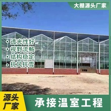 连栋玻璃温室专业农业大棚建造新型玻璃温室钢架大棚