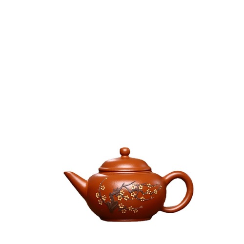 Yixing Zisha Pot Wholesale Fully Handmade Zisha Pot Original Mineral Zhuni Dahongpao Horizontal Teapot Kung Fu Tea Set