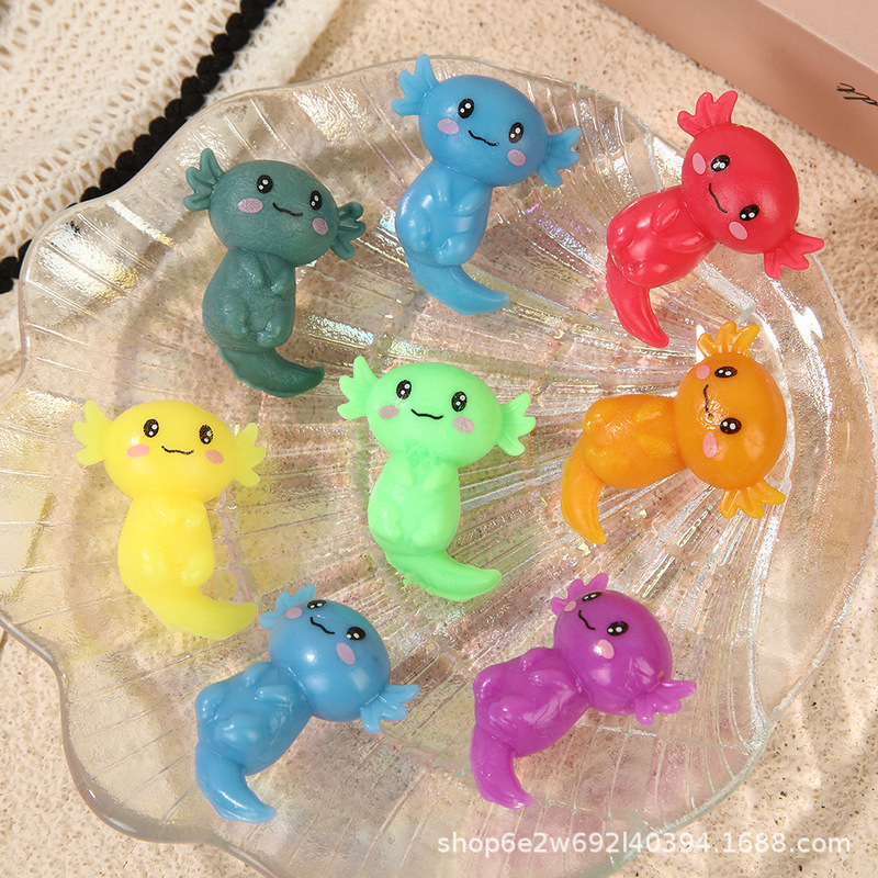 Cross-Border Mini Tpr Axolotl Squeeze Toy, Stress-Relief Novelty Toy for the Office Cross-Border Mini Tpr Axolotl Squeeze Toy, Stress-Relief Novelty Toy for the Office