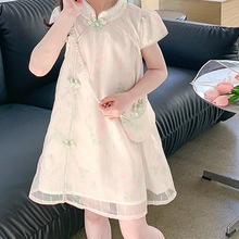 女童连衣裙夏装2023新款儿童夏季旗袍公主裙裙子女孩汉服一件批发