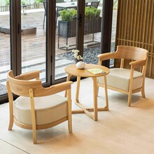 网红奶茶店咖啡厅甜品店桌椅组合书吧民宿简约会客接待区沙发卡座