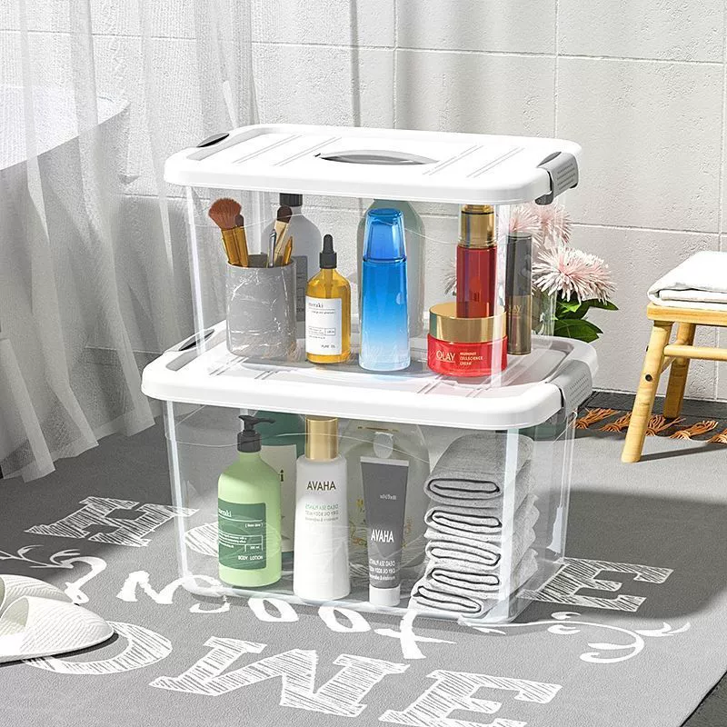 Transparent plastic extra large big storage box, small children's overall, universal toy