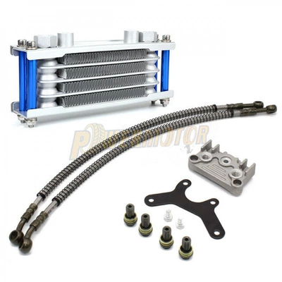 Bike Oil Cooler Set for: Soyutma sisteminin digər hissələri - blue-flat-bracket-large-side-cover