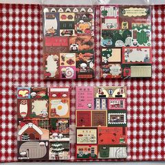 ワカオリジナル古早便箋本食游字素古早コラージュ紙本手帳コラージュ素材手帳