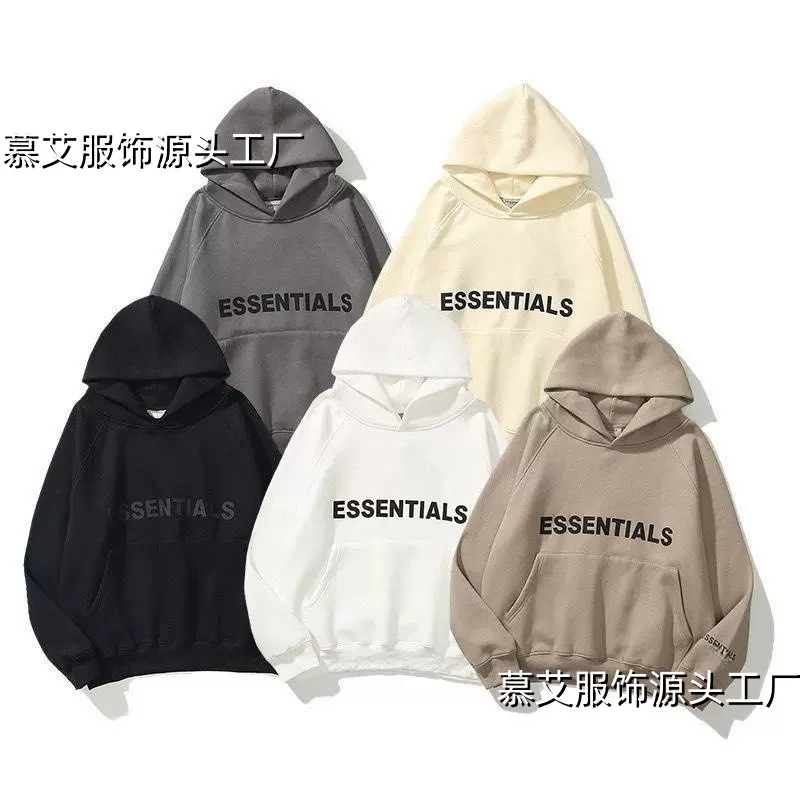 FEAR OF GOD复线essentials新款跨境卫衣潮牌 字母男女同款连帽衫