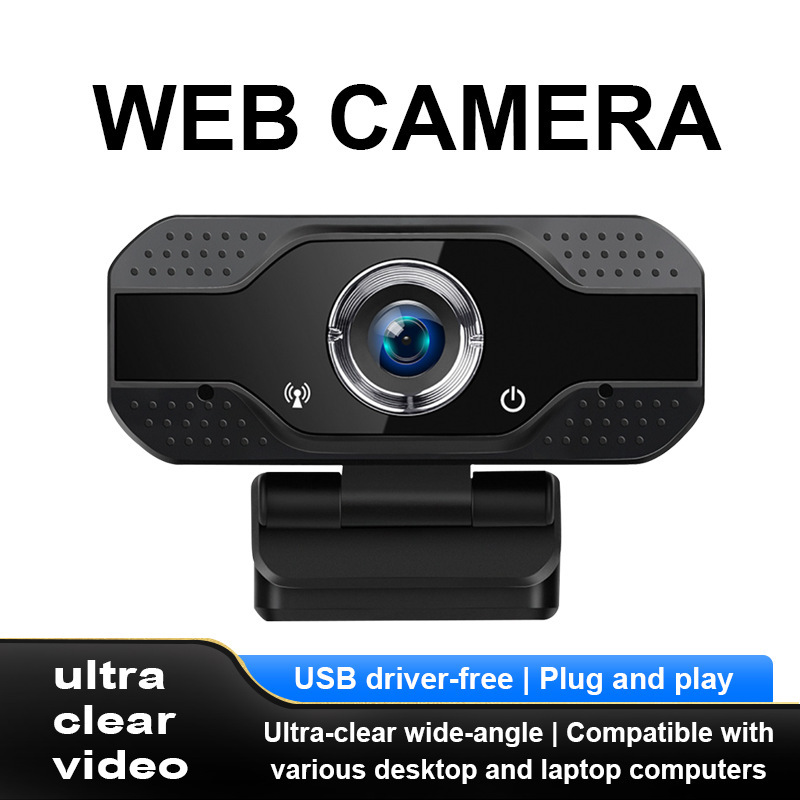 Foreign Trade Desktop and Laptop Dual-Use External Webcam for Online Classes and High-Definition Video Conferencing, USB Driver-Free