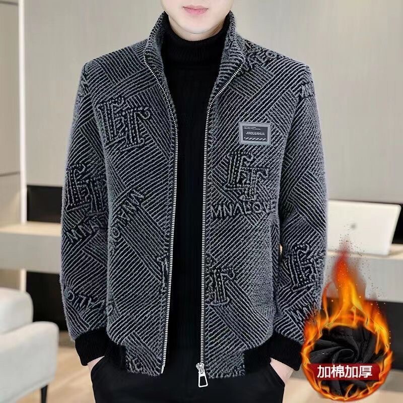 Autumn and winter fashionable new woolen coat men's Korean casual woolen lightweight trench coat