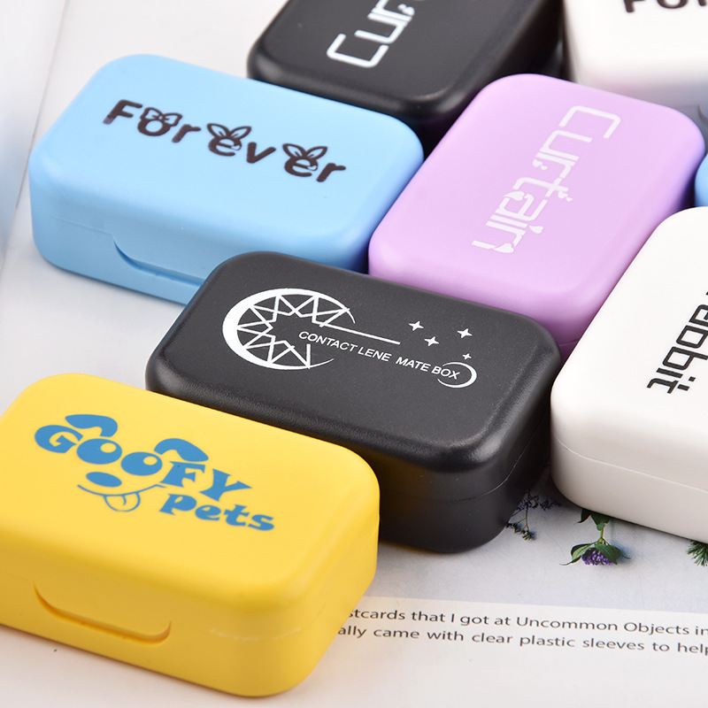 可爱卡通美瞳盒小巧方便携带隐形眼镜盒