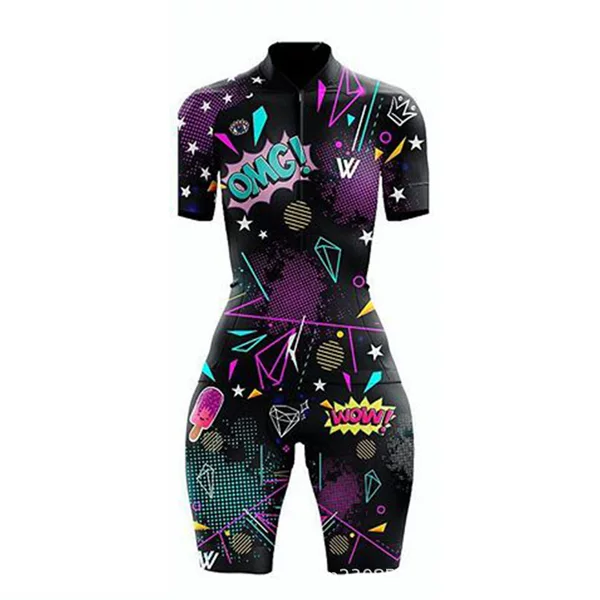 kafitt Triathlon Sportswear Jumpsuit Summer Women's Short-sleeved Mountain Road Car Slim-fit Riding Suit