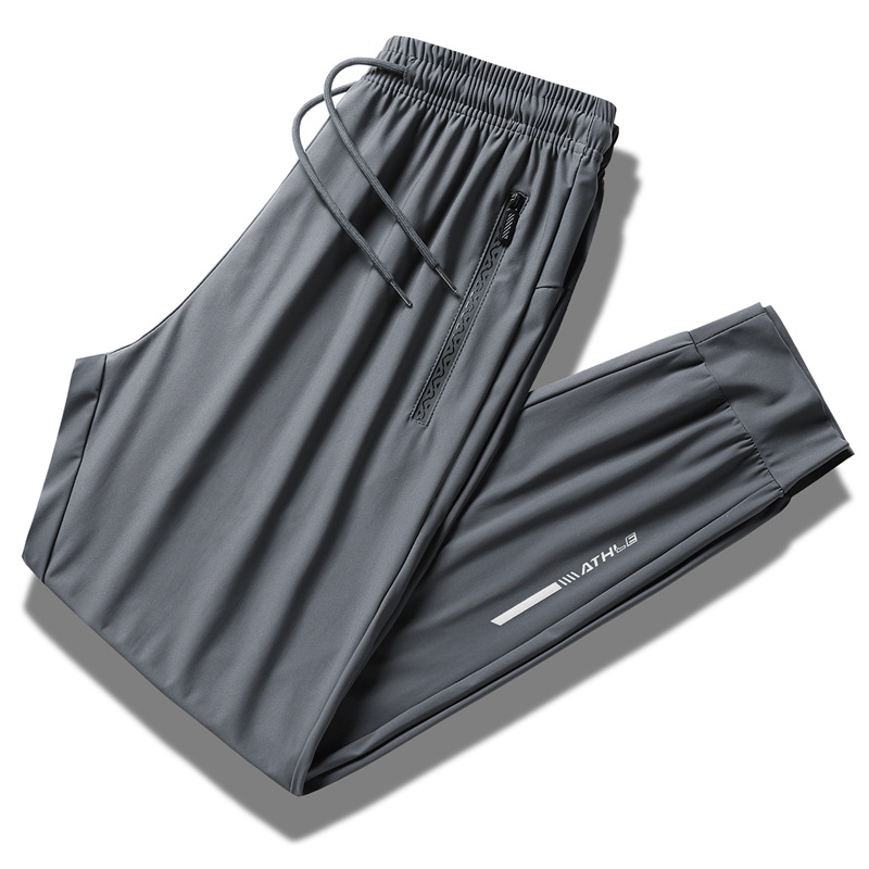 Pantalones de Seda de Hielo Transpirables de Secado Rápido 2024, Pantalones Largos Deportivos Casuales para Hombre, Pantalones de Aire Acondicionado de Talla Grande para Hombre, Venta al por Mayor del Fabricante