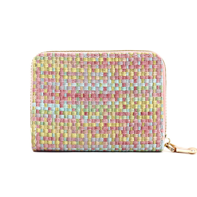 Nueva bolsa de tarjetas de tejido para mujeres de moda europea y americana portaje de tarjetas de órgano bolso de cambio multi-tarjeta de tarjetas de gran capacidad tarjeta de crédito