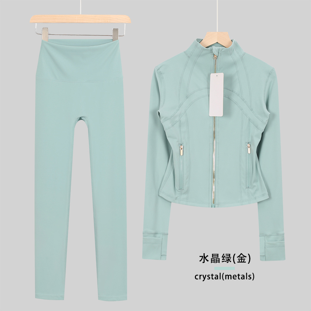 Lululacie chaqueta de cuello corto de nueve puntos chaqueta deportiva DF chaqueta chaqueta chaqueta de manga larga ropa de yoga de fitness para mujeres