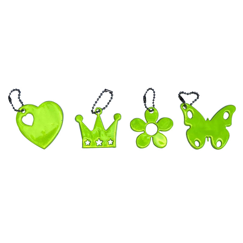 Colgante reflectante Juego de llaveros de seguridad vial nocturna Colgante de mochila escolar para estudiantes