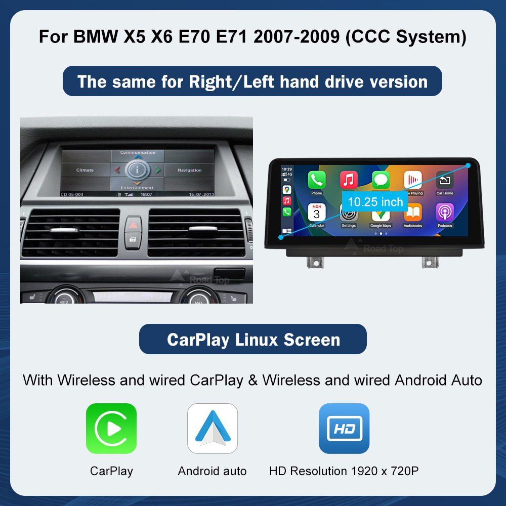 Lutot LinuX Touch Display Is Suitable for Bmw X5 X6 CCC/CIC System Car Multimedia Display