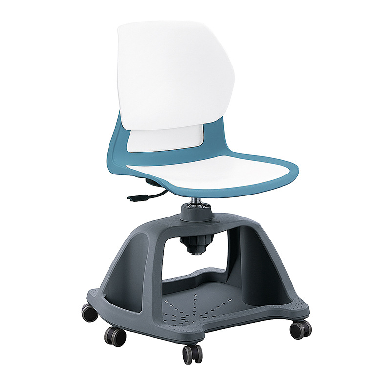 Silla de entrenamiento con tablero de escritura Silla de disco Silla de estudiante de respaldo de plástico integrado multifuncional Silla de discusión de aula inteligente image 13