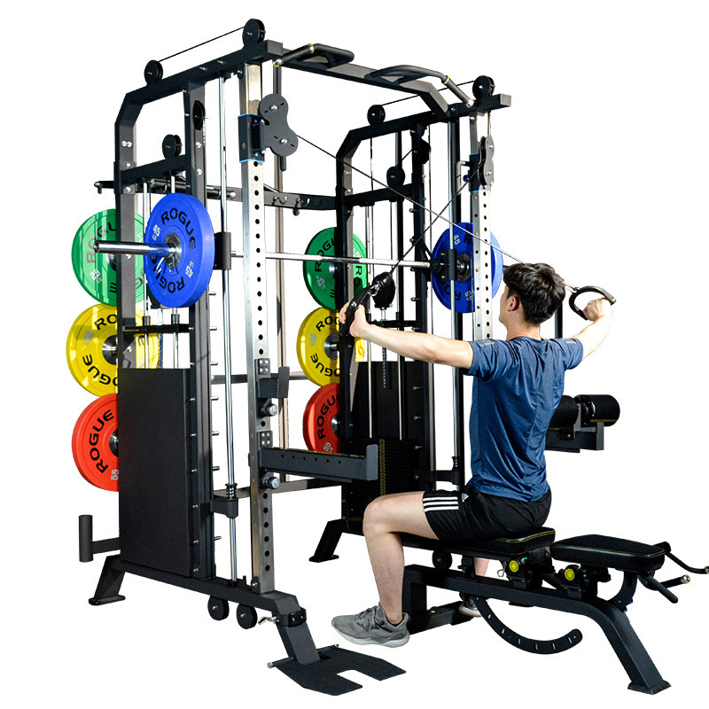 Smith Máquina Squat rack de Interior de múltiples funciones de prensa de Banco estante grande pájaro volador entrenamiento deportivo integral equipo de la aptitud