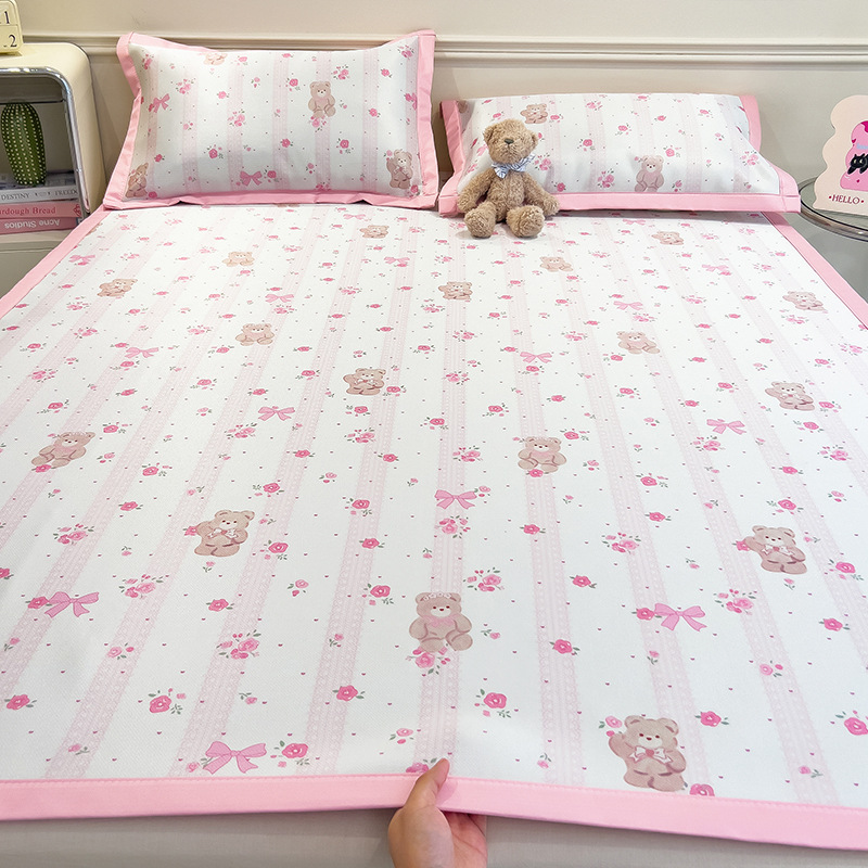 Sensación fresca de verano, sábanas de seda de hielo, una sola pieza, nueva estera de verano 2025, dormitorio, sábana individual, lavable a máquina, tapete suave lavable