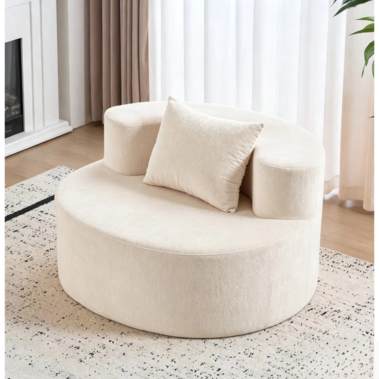 Sofá de compresión transfronteriza de comercio exterior sofá perezoso redondo para dormir y acostarse en la sala de estar dormitorio simple ocio sofá individual