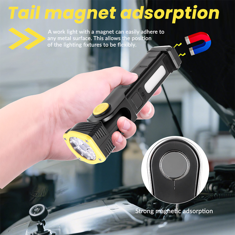 Cross-border New Product LED Dual Source Work Light With Magnetic Hook 90°Rotating Digital Display Multifunctional_voghion.com