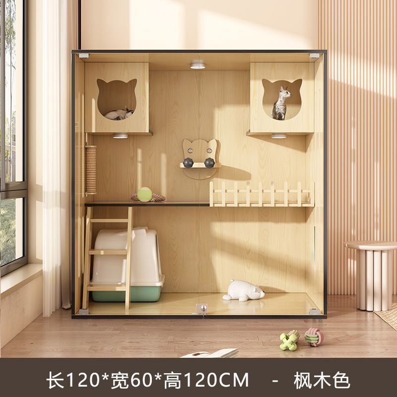 宠物柜子猫别墅家用室内猫窝猫屋猫笼子超大自由空间猫柜|undefined