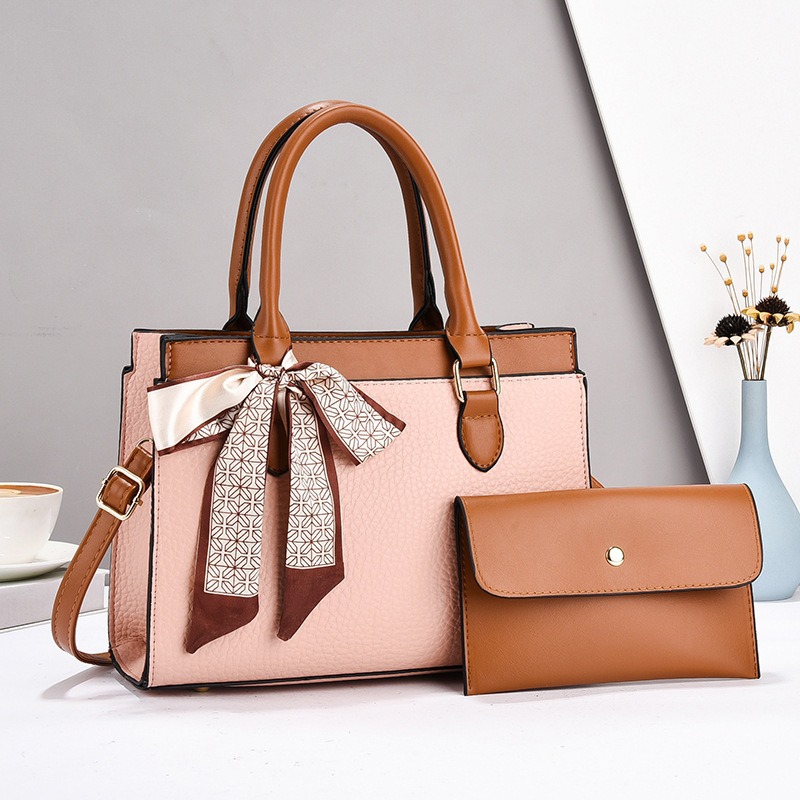 Luxury Large Capacity Women's Bag 2024 Autumn/Winter New Lychee Grain Mother-Daughter Bag Handbag Commuter Crossbody Bag - Thumbnail 3