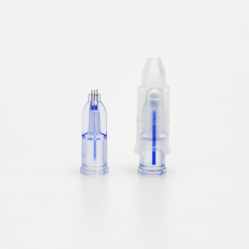Especializado transfronterizo para la belleza, agujas pequeñas, tres agujas, cuatro agujas, adecuado para el rango alrededor de los ojos, 1.0mm, 1.2mm, aguja azul pequeña