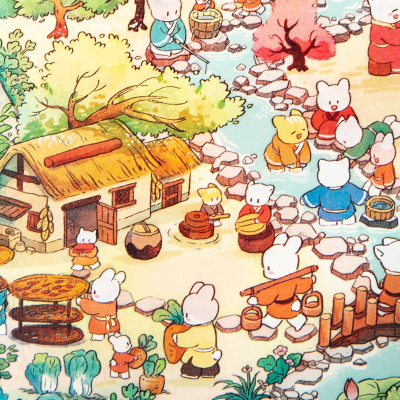 Yu Xian Pet Pegatinas de paisajismo grandes en miniatura tridimensional Fun World 5.0 Pegatinas creativas para niños de cabina apilada en 3D