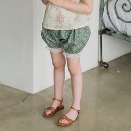 2026夏款草莓珊韩国童装夏款儿童女孩洋气花花菲边短裤现货