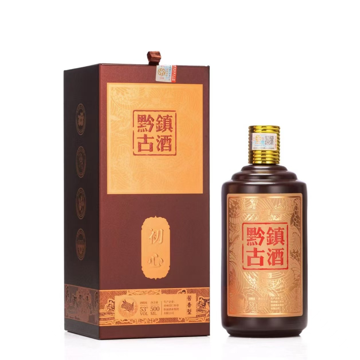 贵州黔酒酱香型白酒纯粮53度初心系列整箱批发商务婚宴答谢