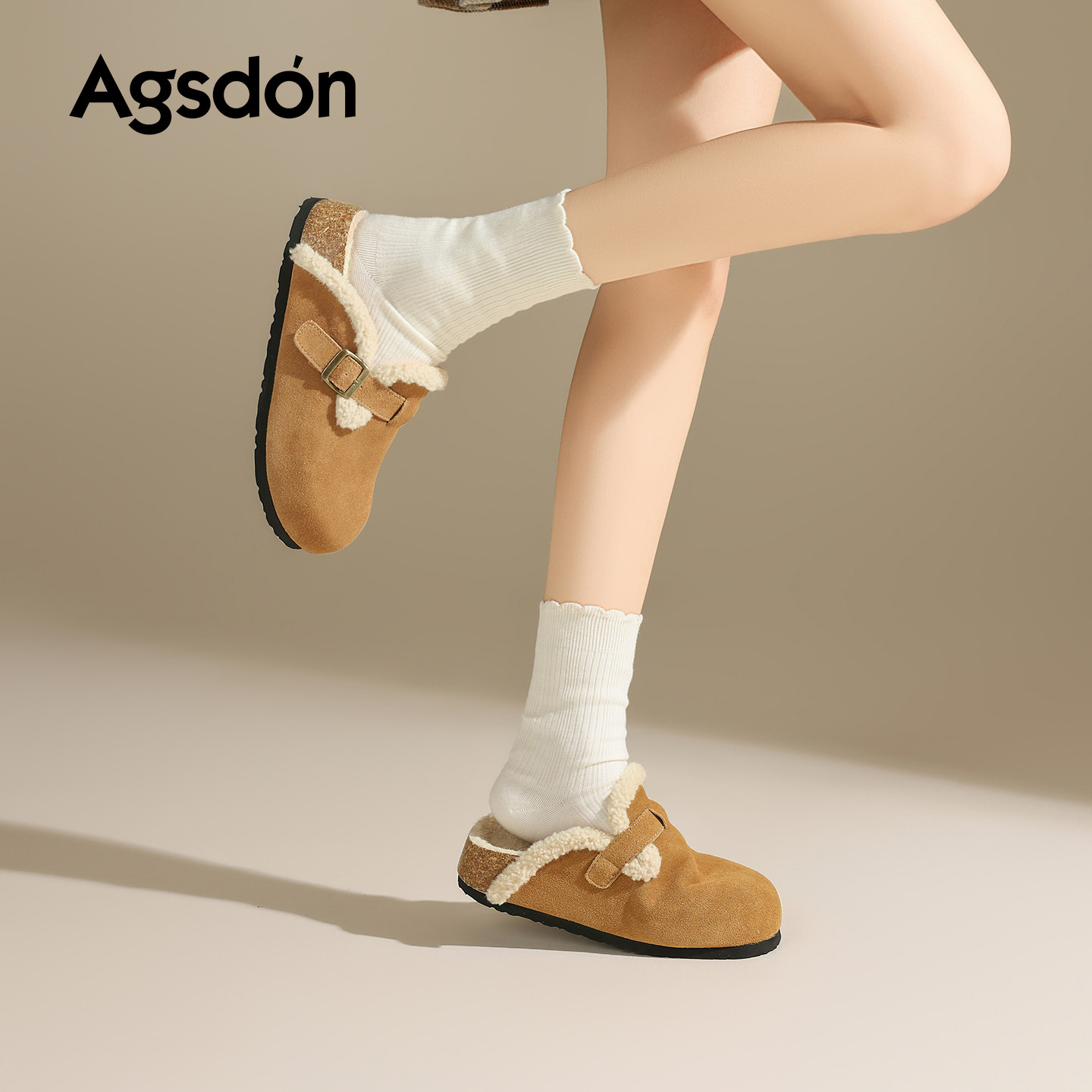 2026 nuevos zapatos de primavera de un pie con una base gruesa zapatillas de cabeza de bolco de mujer Bocken