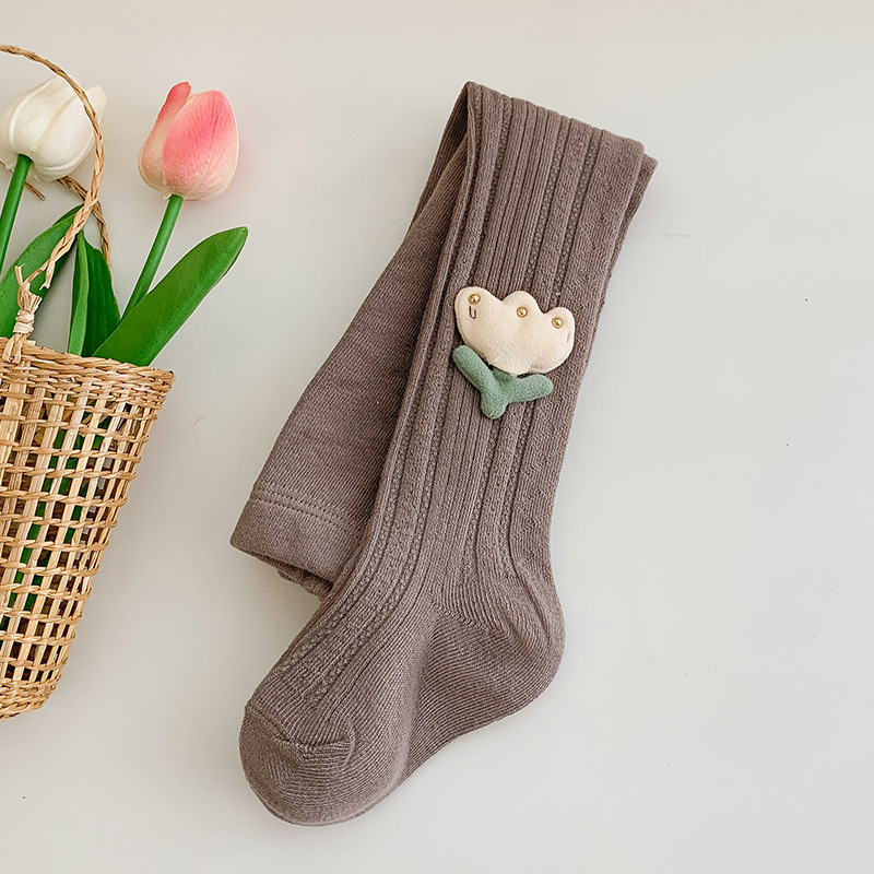 23 otoño nuevo patrón de diamante tulipán pantimedias los niños ajustable niñas desgaste exterior lindo polainas Calcetines