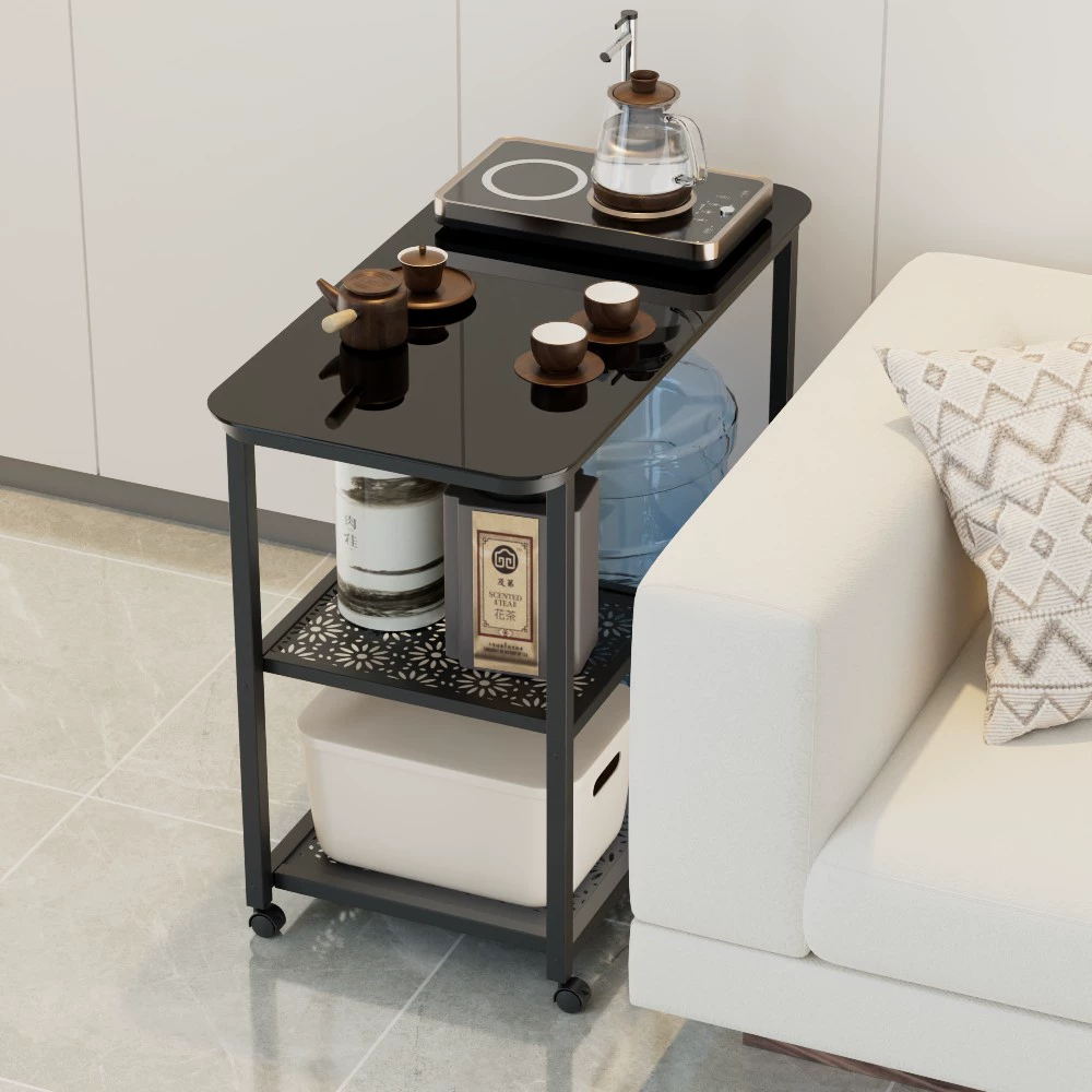 Простой подвижный чайный стол Небольшая квартира креативный чайный узкий стол Домашняя гостиная Многофункциональный журнальный столик Диван