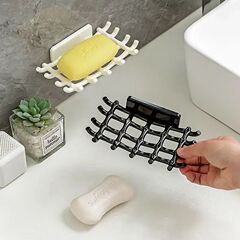 メッシュ石鹸ケース壁掛け式石鹸ケーストイレ穴なし浴室収納ケース水切り棚石鹸ケース