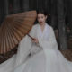 Hua Chao Ji [Frost White] Original New Straight-fringing Improved Han Elements Wei-Jin White Hanfu Female Cool Super Immortal