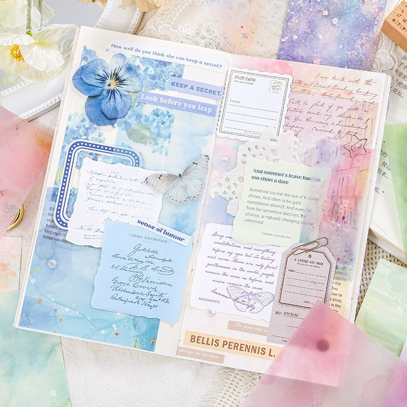 Бумажный материал Paper Trace Pastel Starlight серия, винтажный стиль, не липкая декоративная бумага для блокнота, фон для заметок и DIY